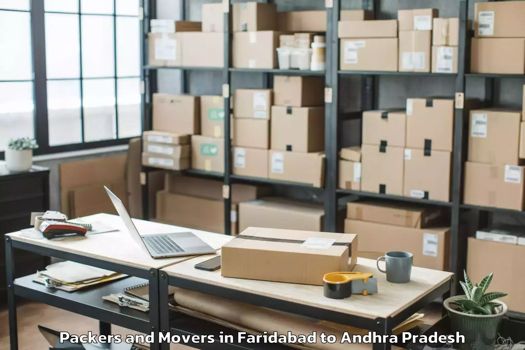 Quality Faridabad to Rompicherla Packers And Movers